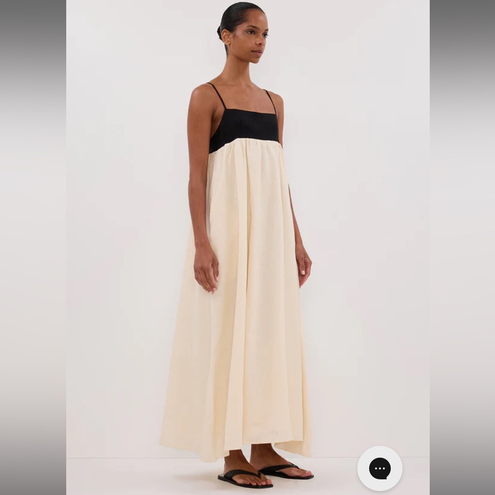 Elena Buttermilk Linen Maxi Dress -DISSH